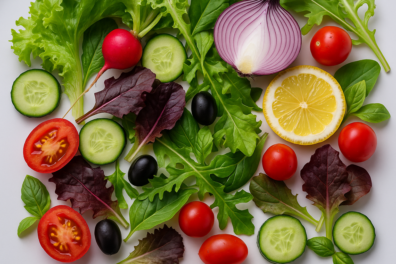 Mixed salad ingredients