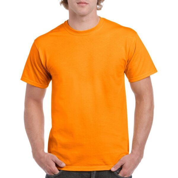 Dark Orange Plain Round Neck T-shirt - Tanshar